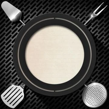 Menu template - circle and grid Ilustración de archivo