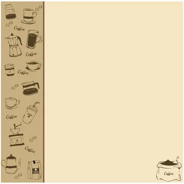 Menu template for coffee sale Stock Illustration