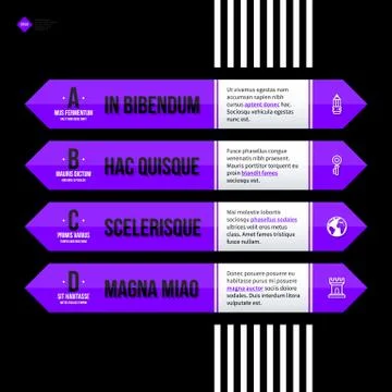 Menu template with horizontal options/banners. EPS10 vector template Stock Illustration