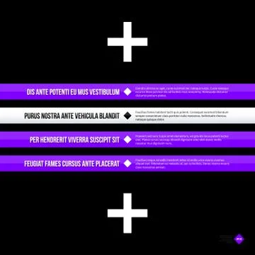 Menu template with horizontal options/banners. EPS10 vector template Stock Illustration