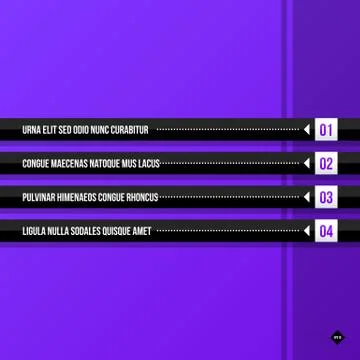Menu template with horizontal options/banners. EPS10 vector template Stock Illustration