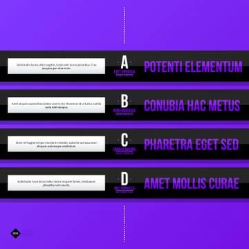 Menu template with horizontal options/banners. EPS10 vector template Stock Illustration