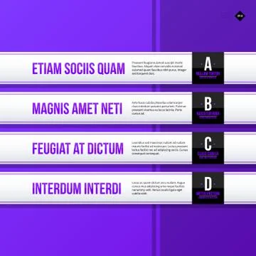 Menu template with horizontal options/banners. EPS10 vector template Stock Illustration
