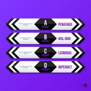 Menu template with horizontal options/banners. EPS10 vector template Stock Illustration