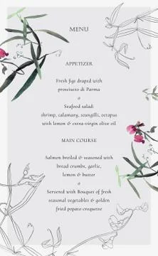 Menu template Stock Illustration