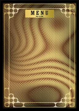 Menu on textured background with frame Stock Illustration