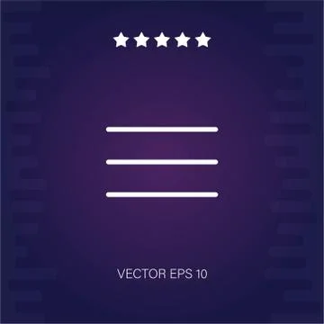 Menu vector icon Illustrazione stock