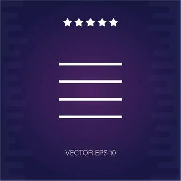 Menu vector icon Stock Illustration