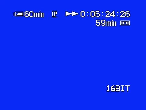Menu VHS Camcorder on chroma key. 4:3 format. Stock Footage 303413491