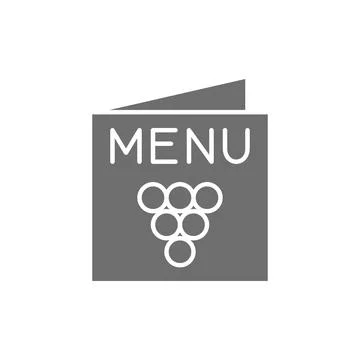 Menu, wine list line icon. Isolated on white background Stock Illustration
