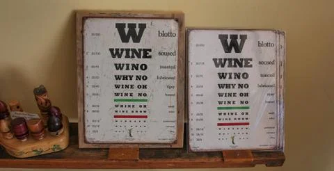 Menu in the wine restaurant Stock Photos