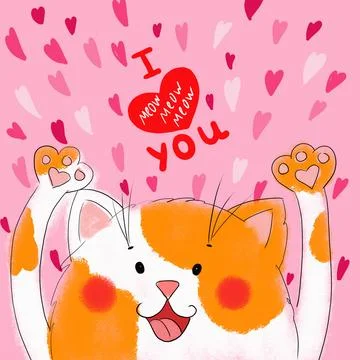 Meow cat Stock Illustration