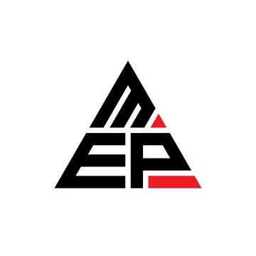 MEP triangle letter logo design with triangle shape. MEP triangle logo desi.. Stock Illustration