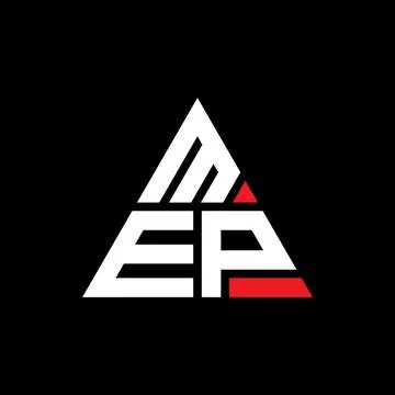 MEP triangle letter logo design with triangle shape. MEP triangle logo desi.. Stock Illustration