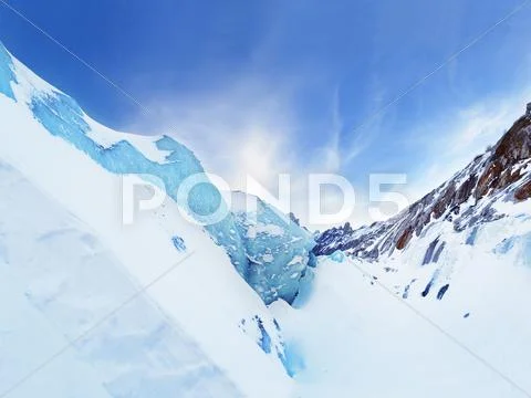Mer de glace glacier, france Stock Photos