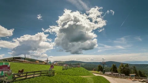 Merano cloud panning time lapse Stock Footage 70644062