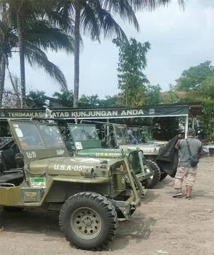 Merapi jeep museum Foto stock