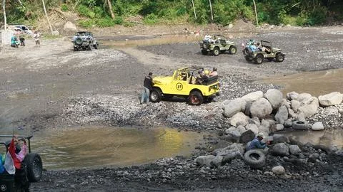 Merapi Jeep Tour Stock Photos