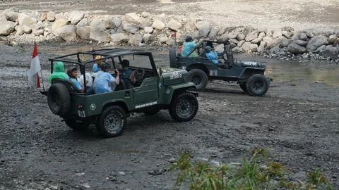 Merapi Jeep Tour Stock Photos