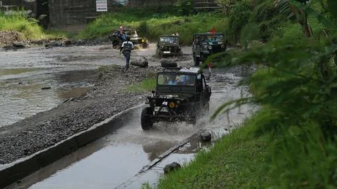 Merapi Jeep Tour Foto stock
