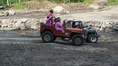 Merapi Jeep Tour Foto stock