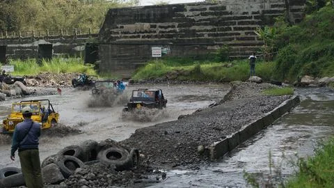 Merapi Jeep Tour Foto stock