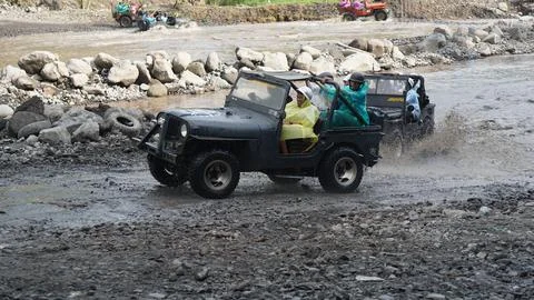 Merapi Jeep Tour Foto stock