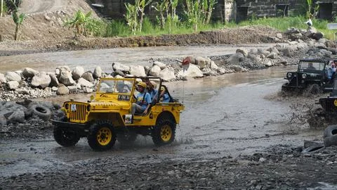 Merapi Jeep Tour Stock Photos