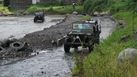 Merapi Jeep Tour Stock Photos