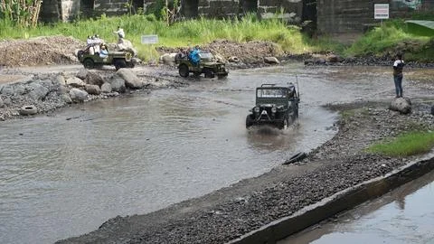 Merapi Jeep Tour Stock Photos