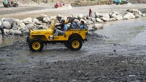 Merapi Jeep Tour Foto stock