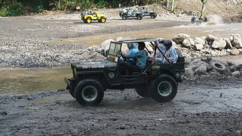Merapi Jeep Tour Fotos de archivo