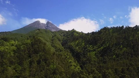 Merapi Mountain Stock Footage