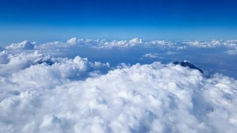 Merapi mountain form the sky Stock Photos