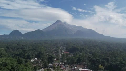 Merapi MtaAerial Mount Merapi Video stock 306268587