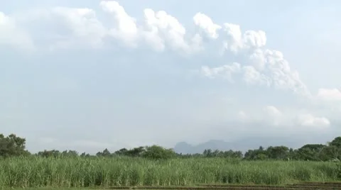 Merapi Volcano Erupts Near Rural Area Stock Footage 8985589