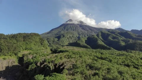 Merapi Volcano Mountain Yogyakarta Stock Footage 200378026