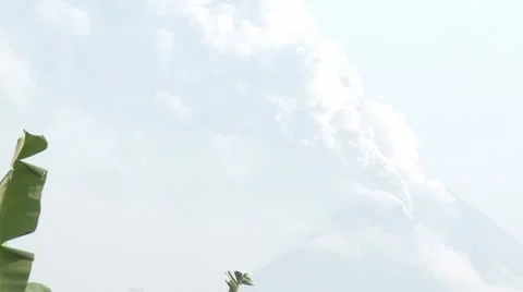 Merapi Volcano Spews Ash During Eruption Stock Footage 8985583