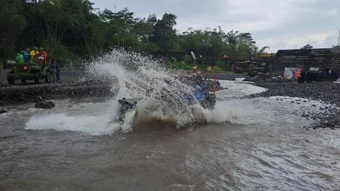 Merapi yogyakarta, central java, indonesia, 01 october 2022, local tourist, t Stock Photos