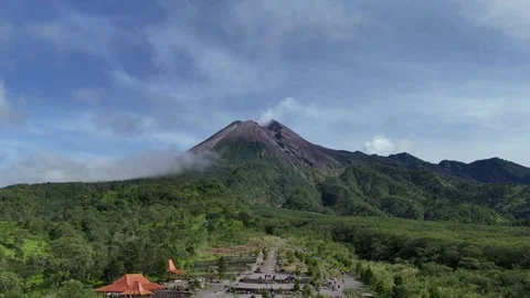 Merapi Yogyakarta Volcano Stock Footage 322018451