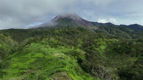 Merapi Yogyakarta Volcano Stock Footage 322018525