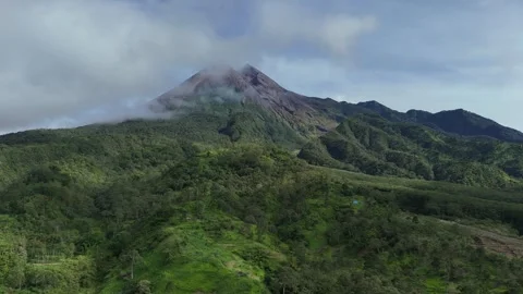 Merapi Yogyakarta Volcano Stock Footage 322018721