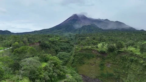 Merapi Yogyakarta Volcano Stock Footage 332532666