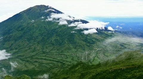 Merbabu mountain Stock Footage