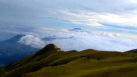 Merbabu view Stock Footage 205549400