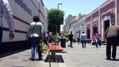 Mercaderes Street Time Lapse, Arequipa, Peru, 25 nov 2017 Stock Footage