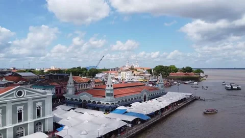 Mercado do Ver-o-Peso, Belém do Pará Video stock 195100734