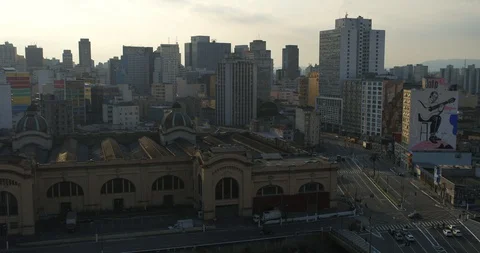 MERCADO MUNICIPAL E MUSEU DO CATA VENTO, QUARENTENA, QUARANTINE Stock Footage 128076014