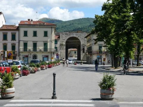 Mercatale Square in Prato Foto stock