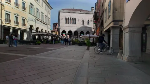 Via Mercato Vecchio in Udine Stock Footage 274359087